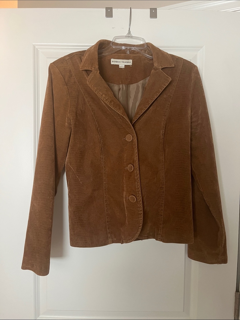 Bamboo Traders Women's Corduroy Blazer in Warm Brown